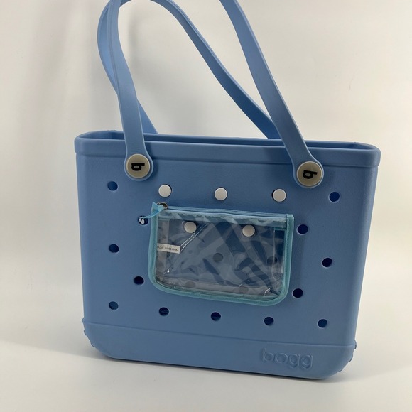 Bogg Bag Baby Tote Light Carolina on my Mind Blue Waterproof Washable Beach Bag - Picture 3 of 8